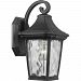 P560171-031 - Progress Lighting - Marquette - 13 Inch 1 Light Outdoor Wall Lantern Black Finish with Clear Water Glass - Marquette