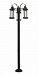569MP3-567P-BK - Z-Lite - Roundhouse - 94.5 Inch 3 Light Outdoor Post Mount Black Finish with Clear Seedy Glass - Roundhouse