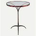 H70031 - Maxim Lighting - HMH - 30 Round Framed Table Natural Wood Finish with Clear Glass - HMH