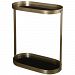 25081 - Uttermost - Adia - 26.5 inch Side Table Antique Gold Finish with Black Glass - Adia