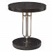 25385 - Uttermost - Emilian - 29 inch Adjustable Accent Table Polished Nickel/Light Gray Glaze Finish - Emilian