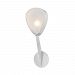 B7341 - Troy Lighting - Allisio - One Light Wall Sconce Textured White Finish with Polished Chrome Steel Shade - Allisio