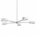 F7345 - Troy Lighting - Allisio - Five Light Chandelier Textured White Finish with Polished Chrome Steel Shade - Allisio