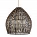 F7532 - Troy Lighting - Holden - 37 Inch One Light Pendant Bronze Finish with Natural/Espresso Buri Ting Ting Shade - Holden
