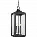 P550004-031 - Progress Lighting - Gibbes Street - 3 Light Outdoor Hanging Lantern Black Finish with Clear Beveled Glass - Gibbes Street