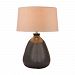 D2867 - Dimond Home - Gloss Ceramic - 27 Inch One Light Table Lamp Metallic Bronze Finish with Bleached Burlap Linen Shade -