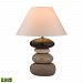 D2885-LED - Dimond Lighting - 26 Inch 9.5W 1 LED Table Lamp Chocolate/Cream Glaze Finish with Laura Cream Linen Shade -