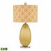 D2498-LED - Dimond Lighting - Sevenoakes - One Light Table Lamp Sunshine Yellow Finish with Yellow/White Pattern Print Linen Shade - Sevenoakes