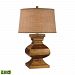 D2870-LED - Dimond Lighting - 29 Inch 9.5W 1 LED Table Lamp Dark Russian Oak Finish with Natural Burlap Shade -