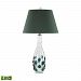 D3166-LED - Dimond Lighting - Confiserie - 30 Inch 9.5W 1 LED Table Lamp Clear/Green Finish with Green Faux Silk Hardback Shade - Confiserie