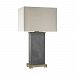 D3092 - Dimond Lighting - Elliot Bay - One Light Outdoor Table Lamp Grey Slate Finish with Taupe Nylon Hardback/Clear Styrene Liner Shade - Elliot Bay