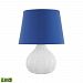 D3094N-LED - Dimond Lighting - Aruba - 19 Inch 9.5W 1 LED Outdoor Table Lamp White Finish with Royal Blue Nylon/Clear Styrene Liner Shade - Aruba
