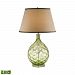 8010-LED - Dimond Lighting - 21 Inch 9.5W 1 LED Table Lamp Green Finish with Tan/Brown Fabric Shade -