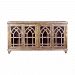 13411 - Stein World - Poona - 82 Inch 4-Door Console Antique Brass/Aged Green/Hand-Painted Finish - Poona