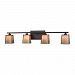 11439/4 - Elk Lighting - Serenity - Four Light Bath Vanity Oil Rubbed Bronze Finish with Tan Cube Glass - Serenity