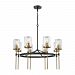 14554/8 - Elk Lighting - North Haven - Eight Light Chandelier Oil Rubbed Bronze/Satin Brass Finish with Clear Glass - North Haven