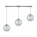 31380/3L-CLR - Elk Lighting - Watersphere - Three Light Linear Mini Pendant Polished Chrome Finish with Clear Hammered Glass - Watersphere