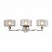 32292/3 - Elk Lighting - Corisande - Three Light Bath Vanity Polished Nickel Finish with Frosted Glass with Silver Organza Shade - Corisande