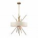 66973/5 - Elk Lighting - Xenia - Five Light Chandelier Matte Gold Finish with Textured Beige Fabric Shade - Xenia