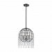 15304/3 - Elk Lighting - Yardley - Three Light Pendant Oil Rubbed Bronze Finish with Wire Cage Shade with Clear Crystal - Yardley