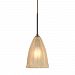10439/1 - Elk Lighting - Calipsa - One Light Mini Pendant Oil Rubbed Bronze Finish with Hand-Formed Light Amber Frosted Glass - Calipsa