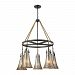 10651/5CH - Elk Lighting - 43 Inch Five Light Chandelier Oil Rubbed Bronze Finish with Antique Mercury Glass -
