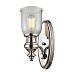66110-1 - Elk Lighting - Chadwick - One Light Wall Sconce WHT: White Polished Nickel Finish with Clear Ribbed Glass - Chadwick