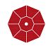 66-94 - Galtech International - Replacement Canopy Only 6x6 94: Crimson DupioneSunbrella Patterns - Made To Order -