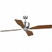 P250022-081 - Progress Lighting - Chapin - 54 Inch 4 Blade Ceiling Fan Antique Nickel Finish with Driftwood Blade Finish - Chapin