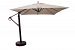897bk42 - Galtech International - 10 x 10' Cantilever Square Umberalla 42: Flax BK: BlackSunbrella Solid Colors -