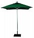 762AB46 - Galtech International - Manual Lift - 6' x 6' Square Umbrella 46: Parrot AB: Antique BronzeSunbrella Solid Colors -