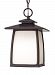 OL8511EN3/ORB - Generation Lighting - Wright House - 16.75 Inch 9.3W 1 LED Outdoor Pendant Oil Rubbed Bronze Finish With White Opal Etched Glass - Wright House