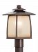 OL8508EN3/SBR - Generation Lighting - Wright House - 16.19 Inch 9.3W 1 LED Outdoor Post Lantern Sorrel Brown Finish With Striated Ivory Glass - Wright House