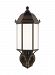 8838751-71 - Generation Lighting - Sevier - 1 Light Medium Uplight Outdoor Wall Lantern Antique Bronze Finish With Satin Etched Glass - Sevier
