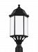 8238751-12 - Generation Lighting - Sevier - 1 Light Large Outdoor Post Lantern Black Finish With Satin Etched Glass - Sevier
