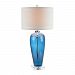 D2629 - Dimond Home - Batton - One Light Table Lamp Blue/Crystal Finish with White Linen Shade -