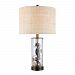 D1980 - Dimond Lighting - Largo - One Light Table Lamp Bronze Finish with Clear Glass with Natural Linen Shade - Largo