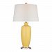 D2505 - Dimond Lighting - Halisham - One Light Table Lamp Sunshine Yellow Finish with White Linen Shade - Halisham