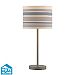 HGTV151 - Dimond Lighting - Voyage - One Light Table Lamp Matte Gray Paint Finish with Striped Faux Silk Shade - Voyage