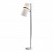D2730 - Dimond Home - Banded Shade - One Light Floor Lamp Matte Black Finish with White Faux Silk Shade - Banded Shade