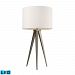 D2122-LED - Dimond Lighting - Salford - LED Table Lamp Satin Nickel Finish with Pure White Fabric Linen/Off-White Linen Shade - Salford