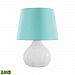 D3094S-LED - Dimond Lighting - Aruba - 19 Inch 9.5W 1 LED Outdoor Table Lamp White Finish with Sea Green Nylon/Clear Styrene Liner Shade - Aruba