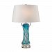 D2664W - Dimond Lighting - Vergato - Two Light Table Lamp Blue Finish with White Fabric Shade - Vergato