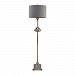 D2765 - Dimond Lighting - One Light Fluted Neck Floor Lamp Grey/Gold Finish with Grey Faux Silk Shade -