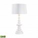 D3100W-LED - Dimond Lighting - Corsage - 37 Inch 9.5W 1 LED Outdoor Table Lamp Gloss White Finish with White Nylon/Clear Styrene Liner Shade - Corsage