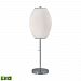 400-LED - Dimond Lighting - Cigar - 32 Inch 9.5W 1 LED Table Lamp Satin Nickel Finish with White Fabric Shade - Cigar