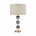 D3640 - Dimond Lighting - Joyaux - One Light Table Lamp Cafe Bronze/White Marble Finish with Marine Glass with Beige Linen Shade - Joyaux