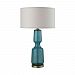 D3477 - Dimond Lighting - Bluestiere - One Light Table Lamp Teal Finish with Light Ecru Cotton Fabric Shade - Bluestiere