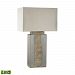 D3098-LED - Dimond Lighting - Musee- 32 Inch 9.5W 1 LED Outdoor Table Lamp Grey/Natural Slate Finish with Taupe Nylon Hardback/Clear Styrene Liner Shade - Musee
