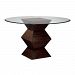 5006800 - Sterling Industries - 54 Inch Round Hohner Table Zebrano Finish with Clear Glass -